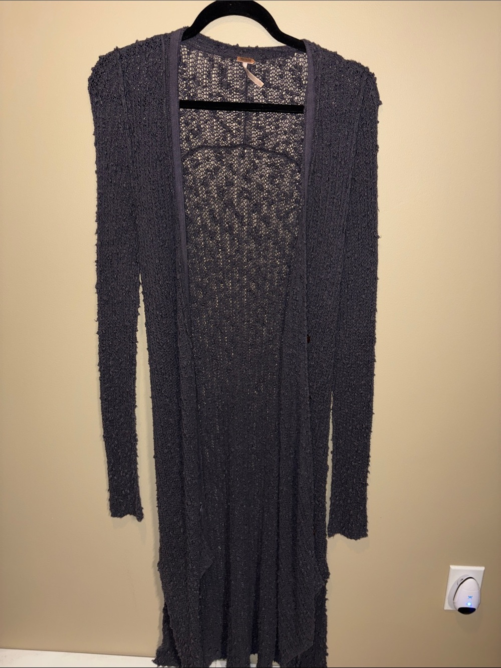 Free People | Long Open-Front Cardigan -  Grayish Purple Medium